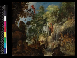 Orpheus mit Vögeln und Tieren, 1622